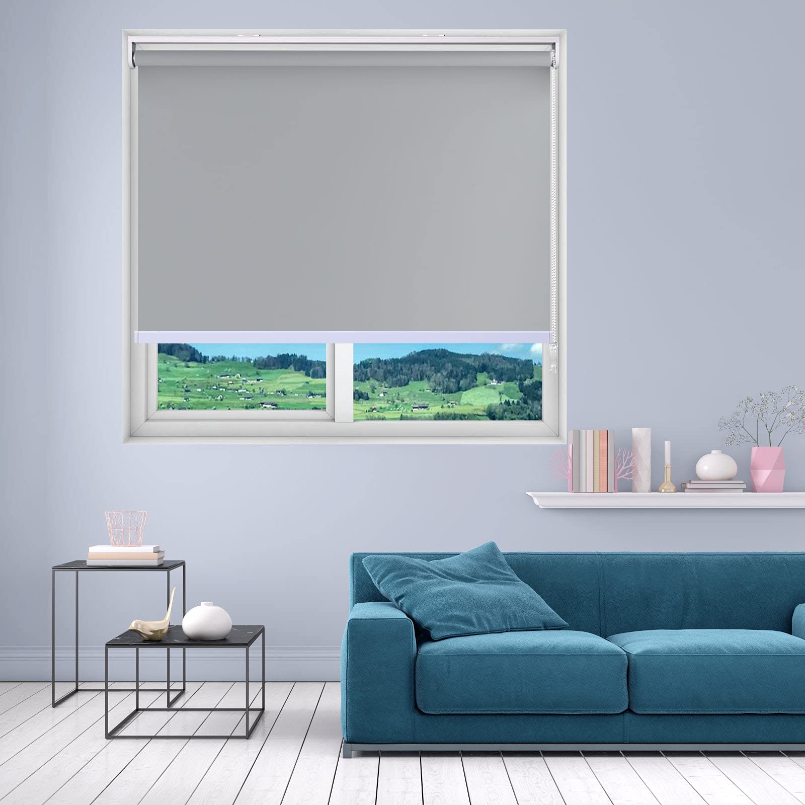 ［新品］遮光1級ロールスクリーン（2点セット） Amazon｜GeTopblinds 1級遮光ロールスクリーン 両面同色 チェーン式