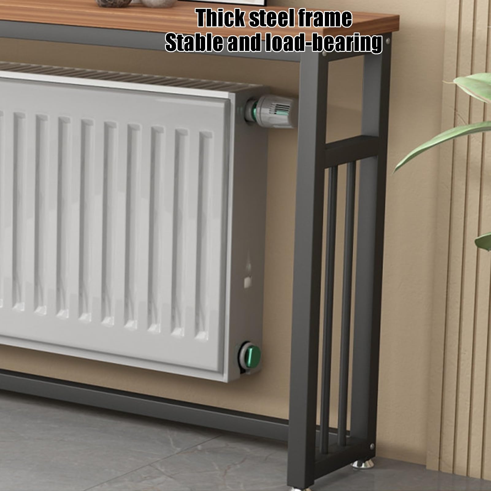 Copritermosifone Sopra Termosifone Mensola Galleggiante Legno Resistente(Style 2,140x15x90cm)