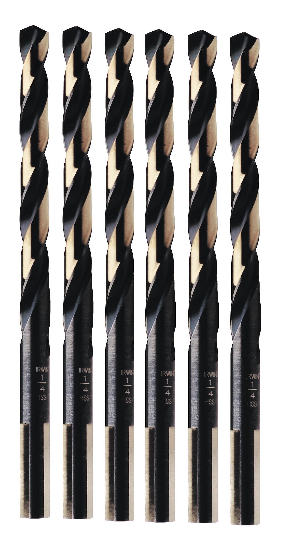 Irwin Tools 3019027B 27/64-Inch Black and Gold HSS 135-Degree