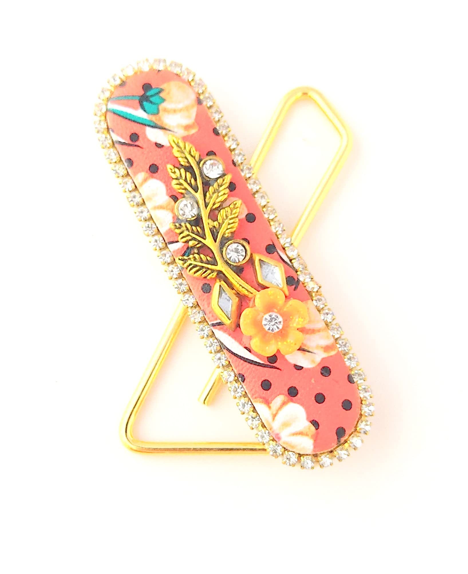 GenericSarvam Decorative Saree Pin Hijab Pin Brooch White Floral