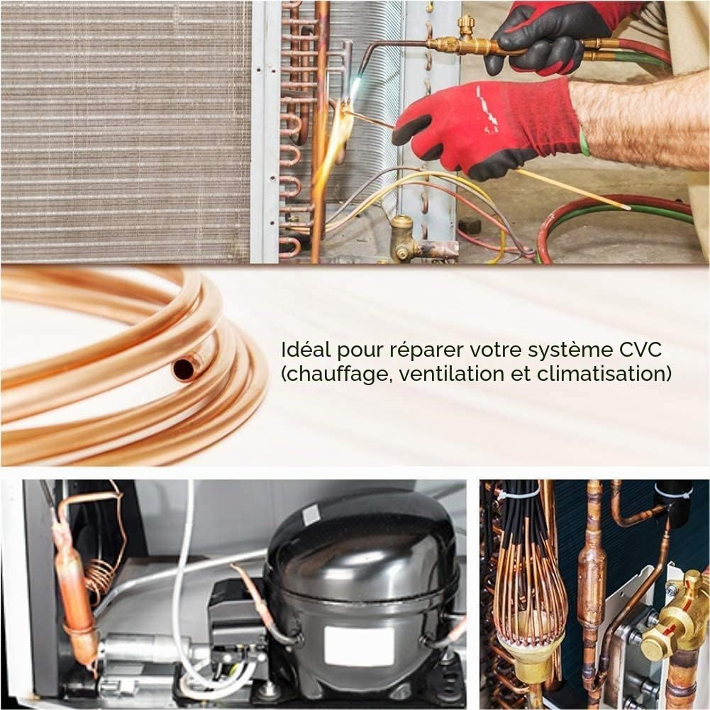 MAGT Tube Cuivre 2 m, Tuyau En Cuivre Souple Ronds 2 mm Diamètre Extérieur x 3 mm Diamètre Intérieur Pour Générateur Plomberie De Réfrigération