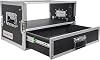 Sound Town 12U PA DJ Pro Audio Rack/Road ATA Case with Locking Drawer, 21 Rackable Depth, Casters, Metal Ball Corners - Pro Tour Grade (STRC-12D2)