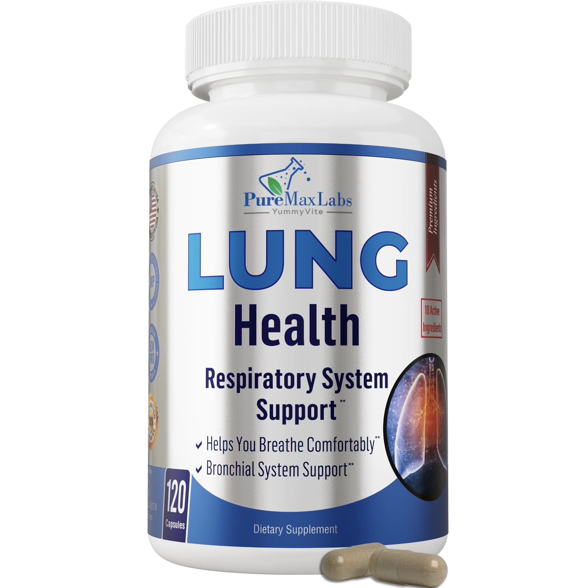 YUMMYVITE Lung Support Supplement, 60 Count (Pack of 1) — Amazon image 8