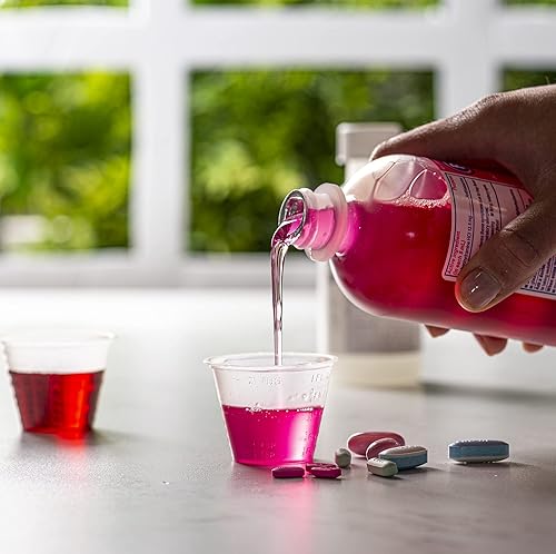 Miniatura 3 de (100 unidades de 1 onza) vasos medicinales desechables con marcas de medidas en relieve, para medicamentos líquidos y secos, por Care Plus