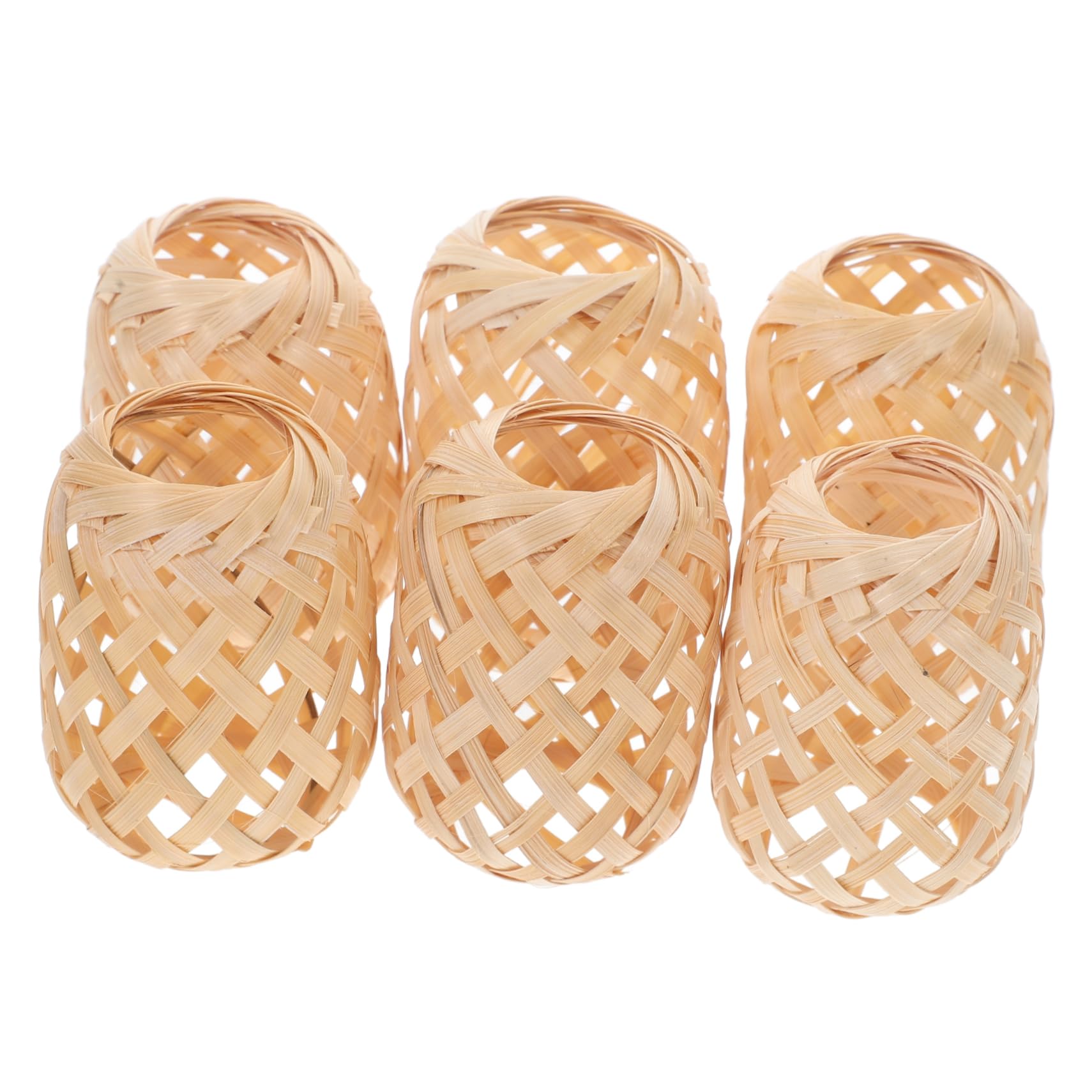 Ciieeo 6pcs Miniature Woven Lanterns Material Kit for Crafting Tiny Decor Unique Handmade Lanterns for Parties and Home Decoration