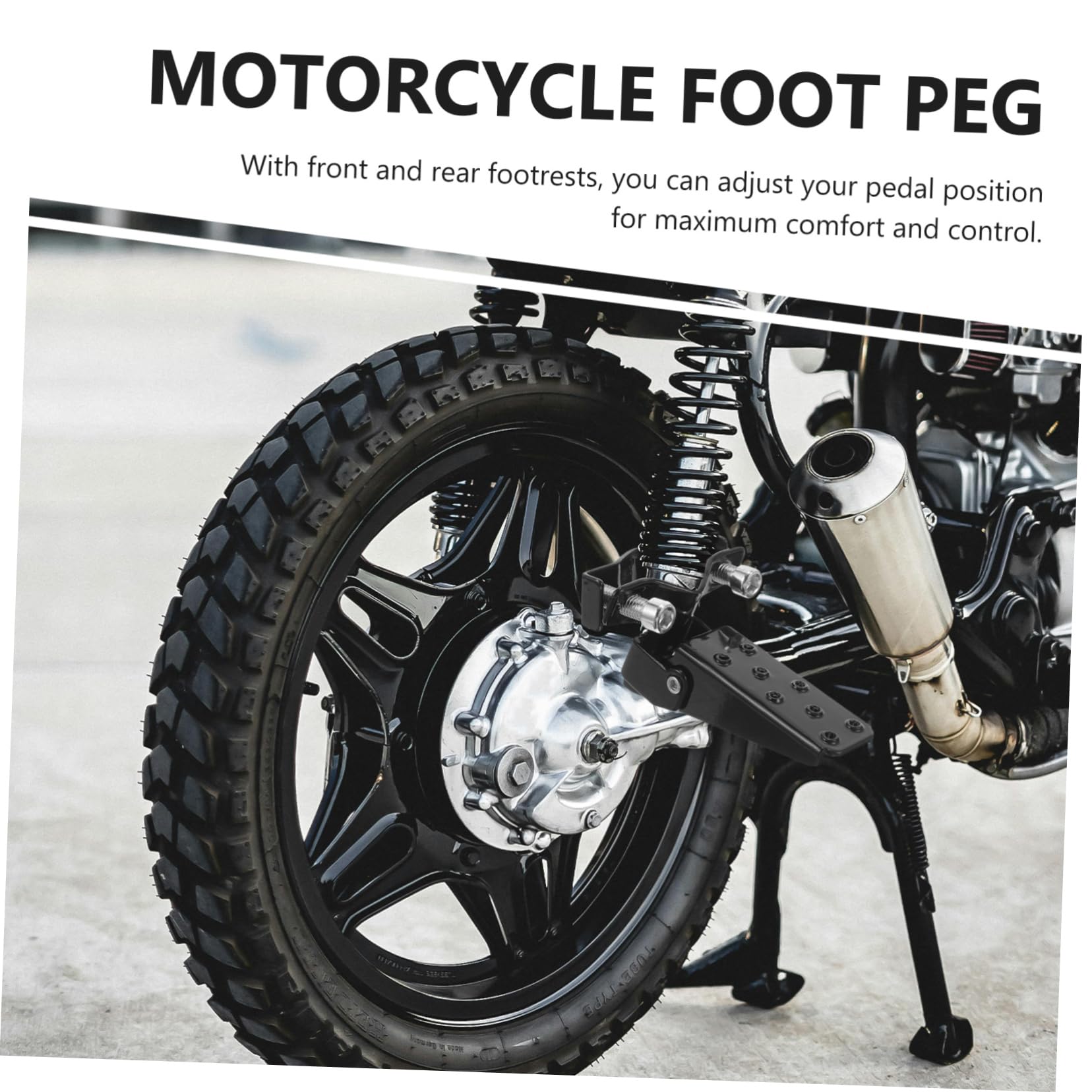 Cabilock Pedal De Motocicleta Reposapiés Delantero y Trasero Estriberas Metálicas Para Motocicleta Accesorio De Trasero Para Uso Diario y Mantenimiento Moto