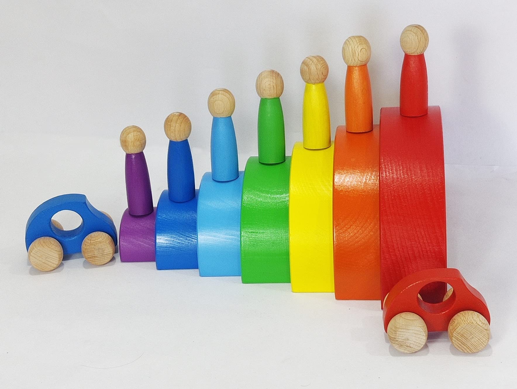 Buy Paras 7 PC Rainbow Stacker Combo 7 Piece Wooden Stacking Toy + 2