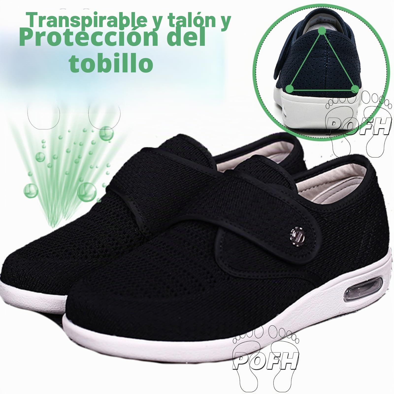 Zapatos Especiales para Juanetes de Mujer Zapatillas Mujer Zapatillas Especial para Caminar Zapatos Extra Ancho Mujer Antideslizantes y Cómodos (Color : Blue, Size : 39 EU)