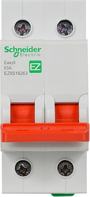 Schneider Electric Easy9 - Isolator Switch Disconnector for Circuit Breakers, 2 Pole, 63A, 400V, EZ9S16263