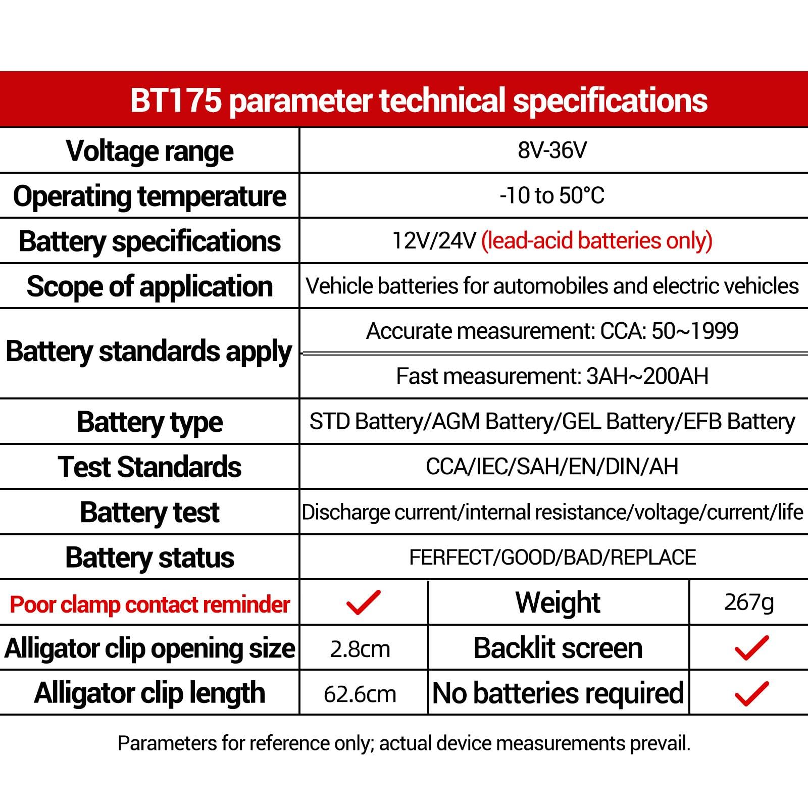 Harilla Comprobador de Batería de Coche de 12 V V, Prueba de Carga Automática, Pantalla, Comprobador de Vehículo, Comprobador de Batería de Coche, Compro
