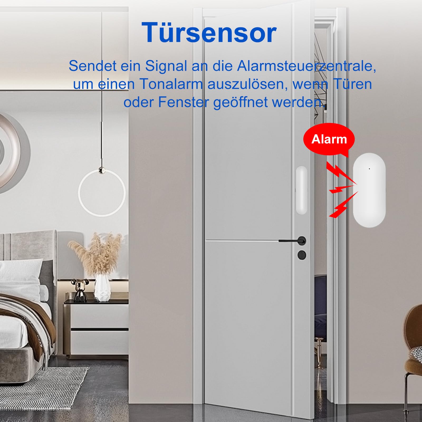 WiFi+4G Alarmanlage Haus mit 4,3" Touchscreen, Komplettes Sicherheitssystem für Haus & Wohnung mit Tür-/Fenstersensor, Bewegungsmelder, 120dB Sirene, Alexa kompatibel, ohne Gebühren (24-teiliges Set)