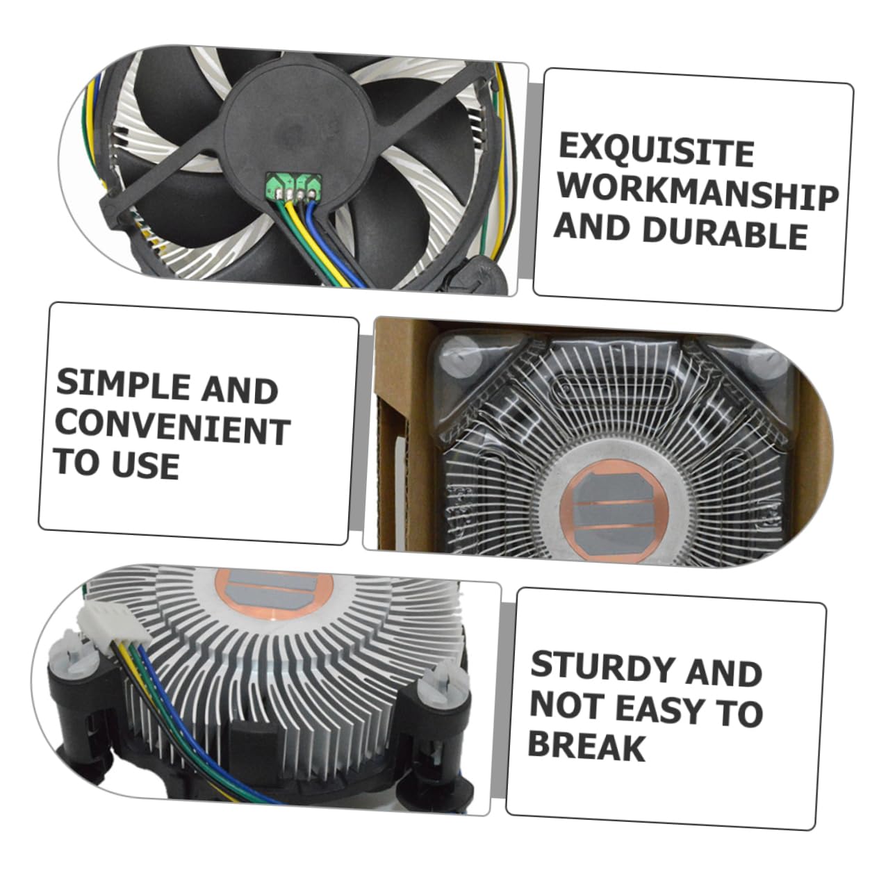 SHINEOFI 2 Pezzi Raffreddamento Dell'aria Della Cpu Dissipatore Cpu Aria Accessori Per Computer Ventola Del Dissipatore Di Calore Raffreddatore D'aria Del Dissipatore Di Calore Rame Nero