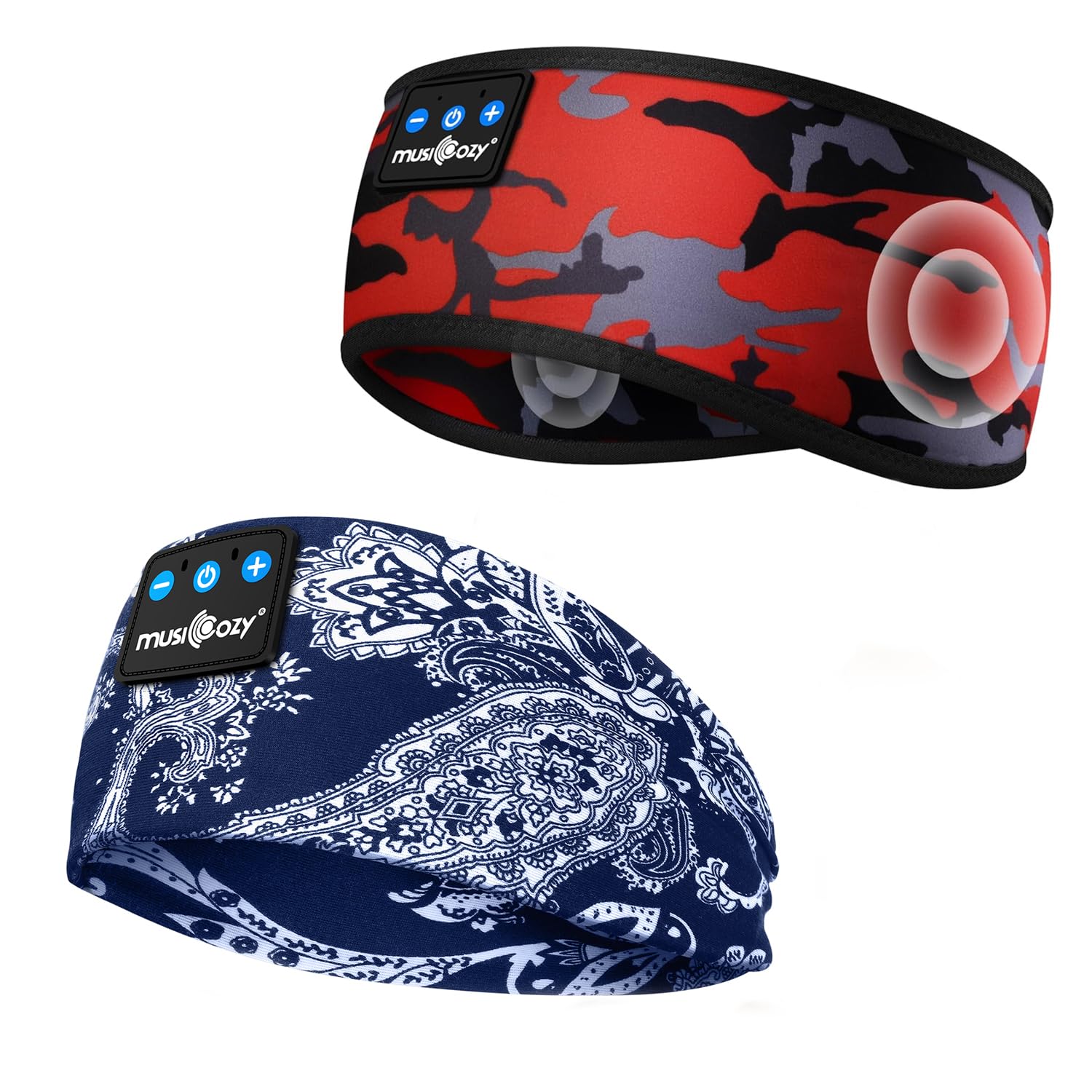 MUSICOZY Sleep Headphones Bluetooth 5.4 Headband, Sports Wireless Earphones Sweat Resistant Earbuds Sleeping Headphone with Ultra-Thin HD Stereo Speaker for Workout Running Cool Gadgets Unique Gifts