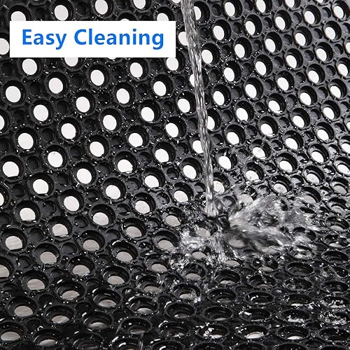 Miniatura 3 de Tapete de goma para puerta, antifatiga, drenaje antideslizante, para cocina, baño, restaurante, bar, garaje, jardín, industrial, interior y