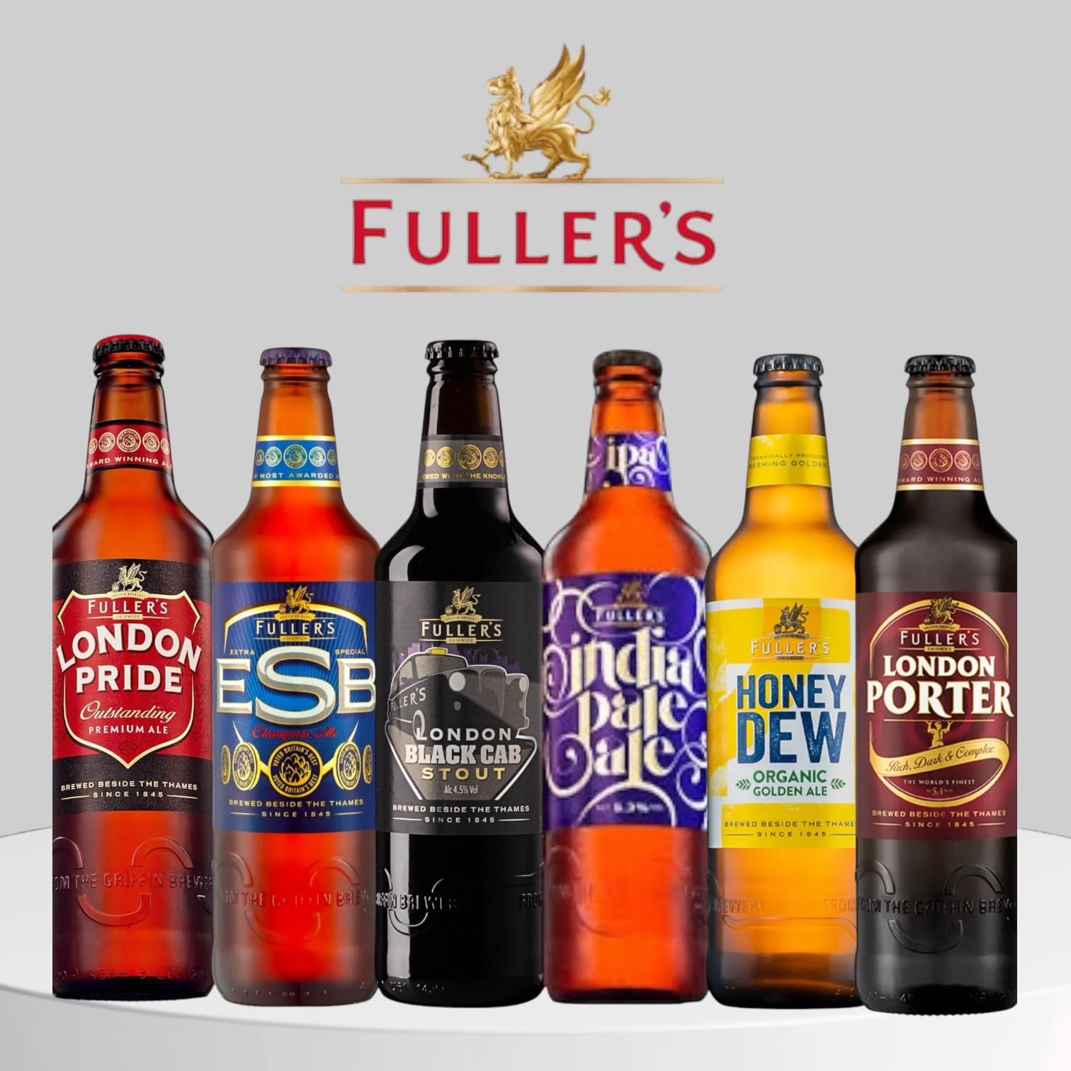 FULLERS BREWERY BIER IM MIX - IPA,PRIDE,PORTER,HONEY DEW,ESB UND BLACK CAB je eine Flasche a 500ml