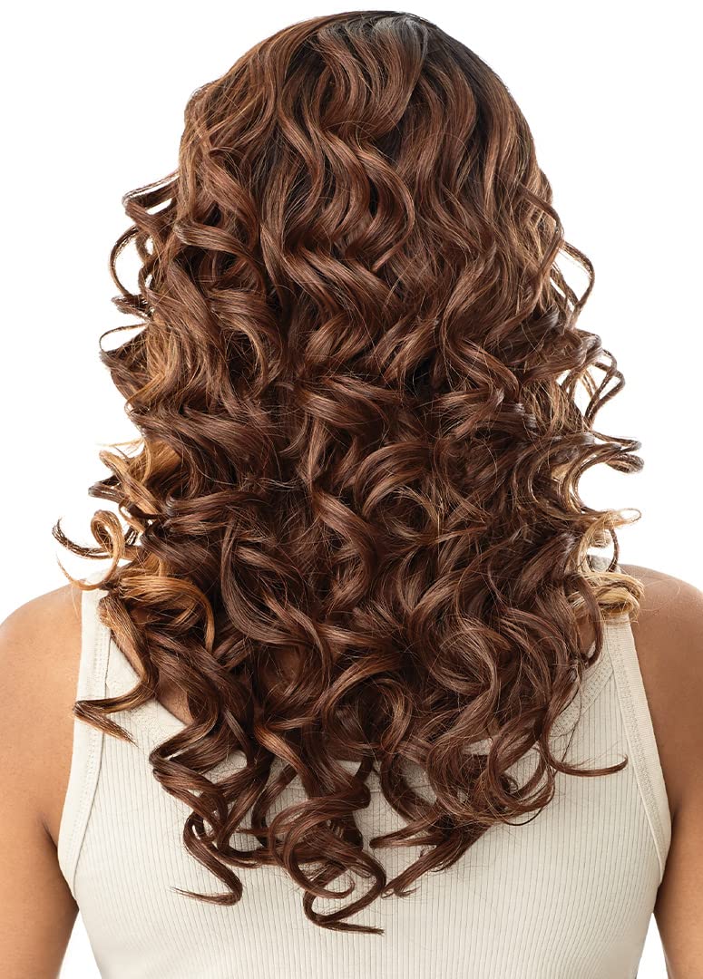 Outre SleekLay Part HD Deep-C Lace Part Lace Front Wig - EMERALDA (DRFF2-Ginger Copper)