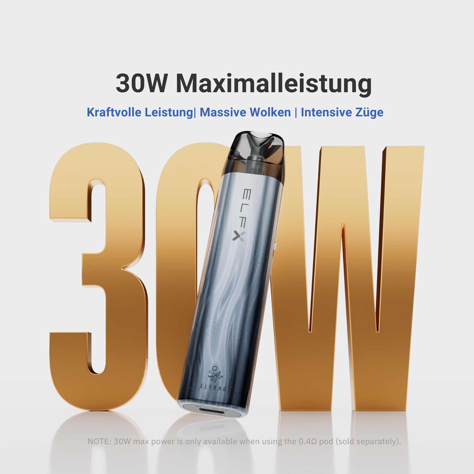 ElfX Elfbar Pod Kit, Pod Akkuträger 1000 mAh Akku, Pod Mod, nachfüllbares  Basisgerät, Pod System