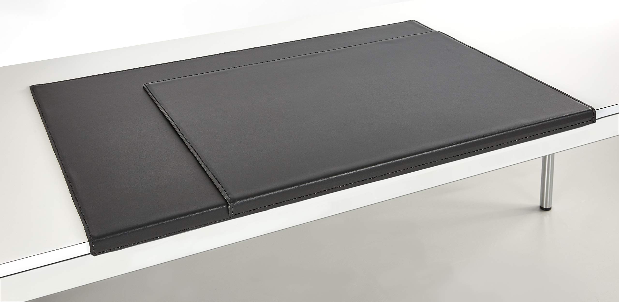 USM900600 - Sottomano da scrivania in pelle, 90 x 60 cm, in vera pelle, inclinato, antiscivolo, per ufficio, colore: nero