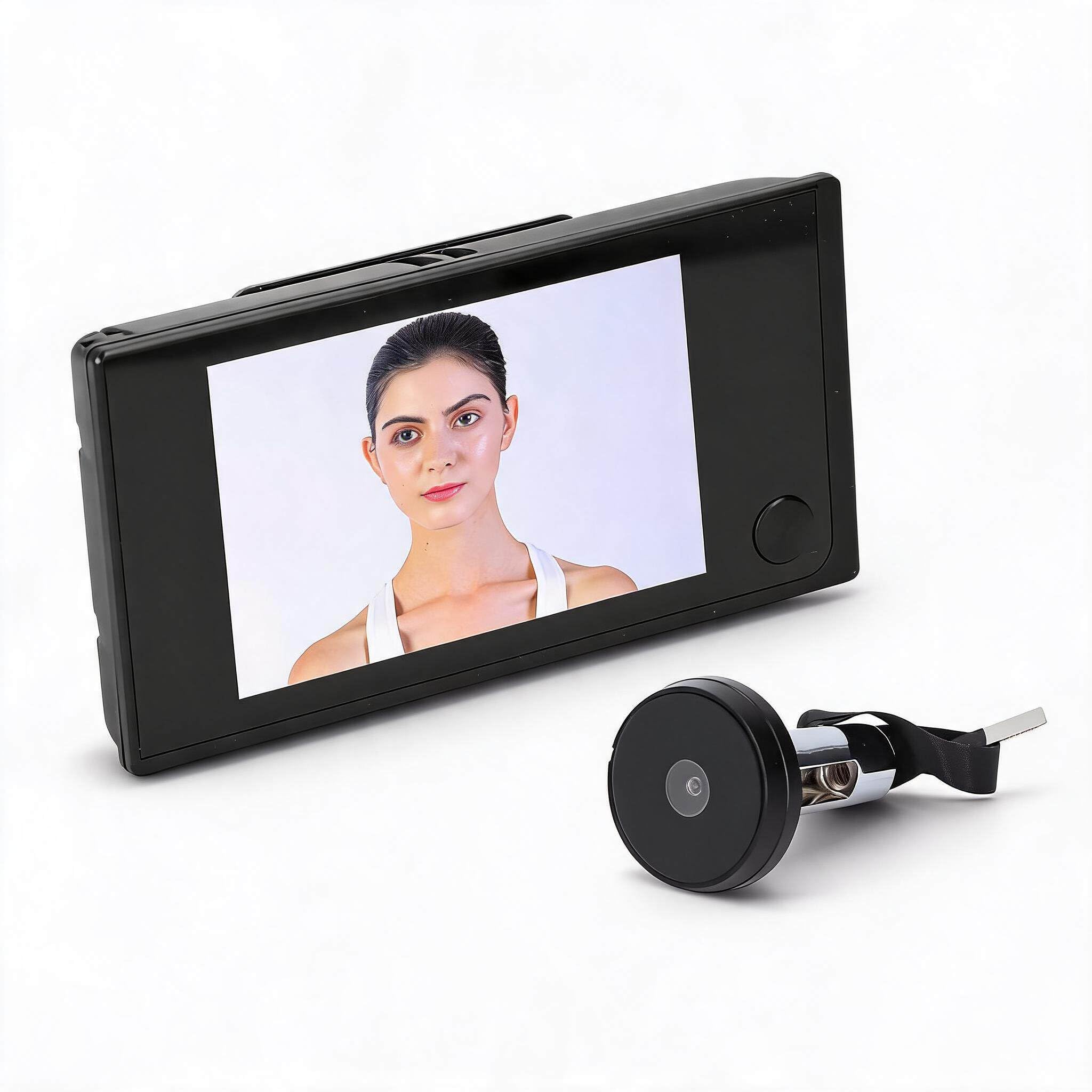 Judas de Porte Numérique avec écran Couleur LCD 3,5 Pouces, Caméra Infrarouge à Sonnette Annulaire avec Grand Angle 1 MP 120 ° pour la sécurité de la Maison