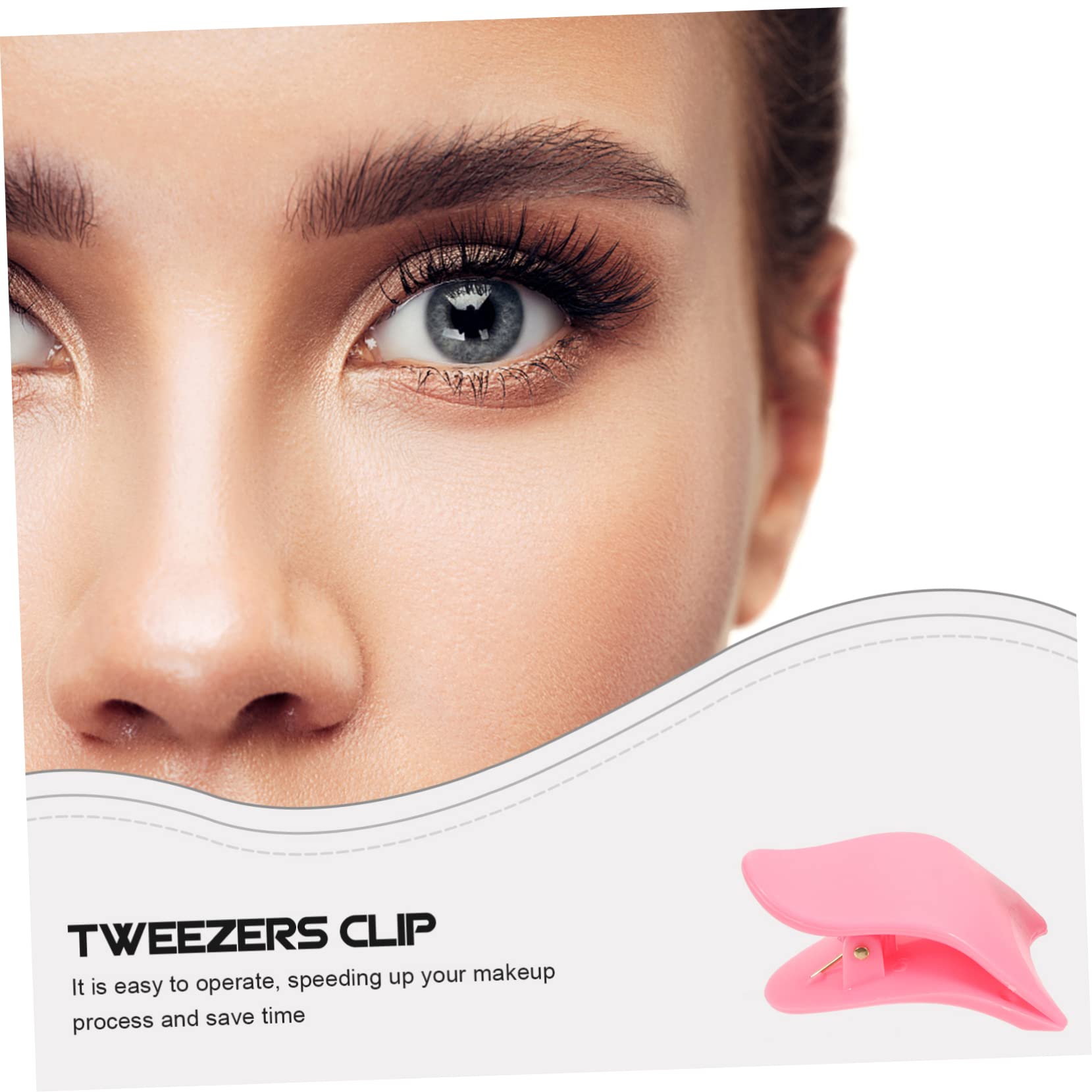 FOMIYES 25 Pz Ausiliario per ciglia finte eyelash curler Strumento per applicazione ciglia impostore morsetto per ciglia trucco piegaciglia pinzette clip per ciglia per le donne bene scudo