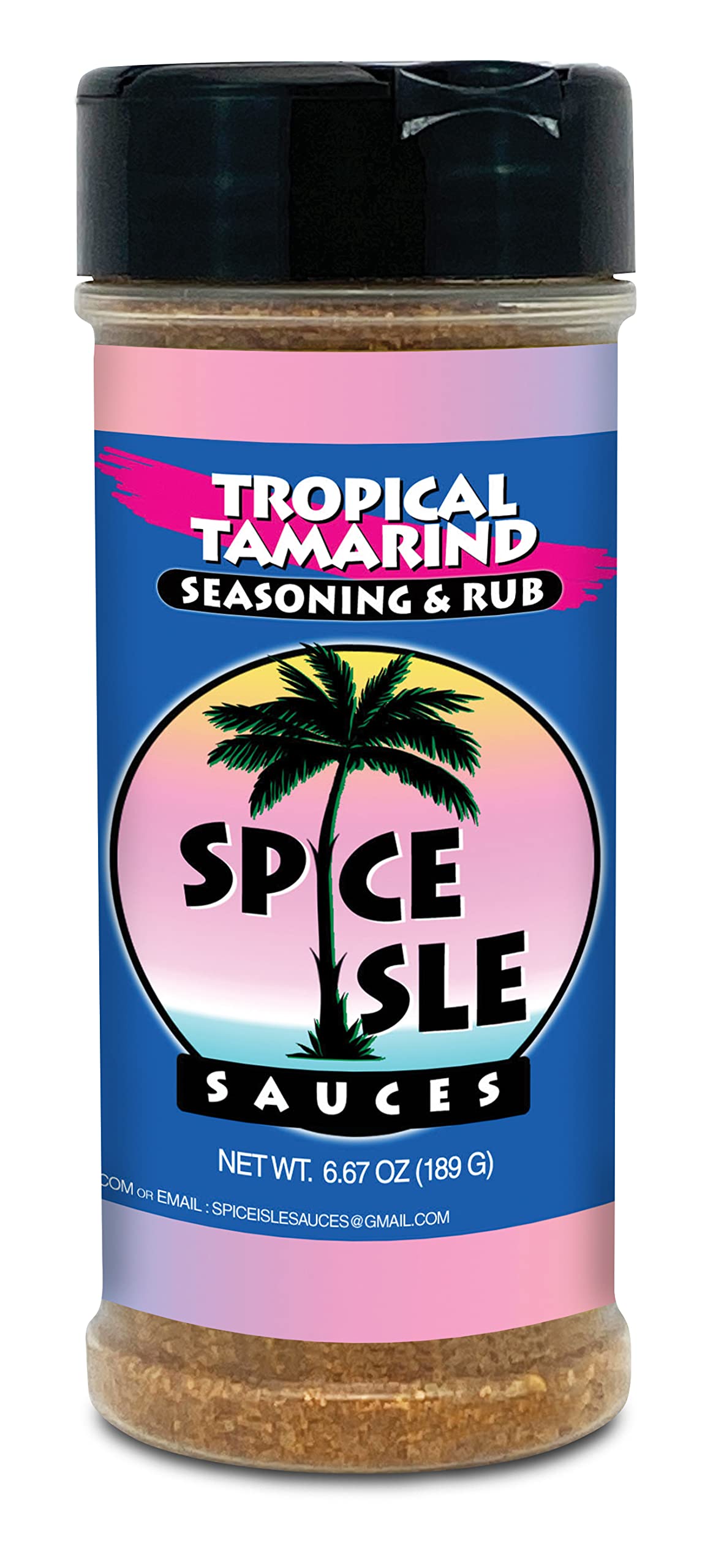 Spice Isle Sauces Tamarind Seasoning Rub – 6.5 oz Sweet Caribbean Spice Blend Tamarindo Flavor | Mild & Citrusy | No MSG | Ideal for Meats, Veggies, and Seafood