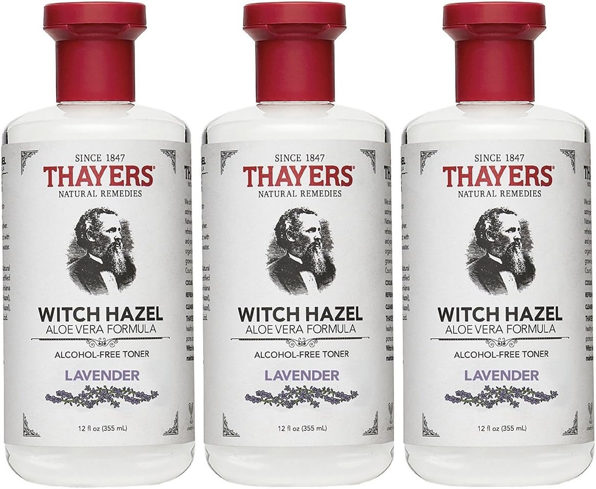 Thayers Alcohol-Free Toner, Lavender, Witch Hazel, 12-Ounces (Pack of 3)