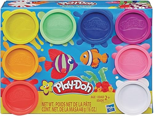 Miniatura 2 de Hasbro Play-Doh Rainbow Starter Pack: 8 colores, 8 latas, 15.80 oz, masa de modelado, no tóxica, para jugar y modelar