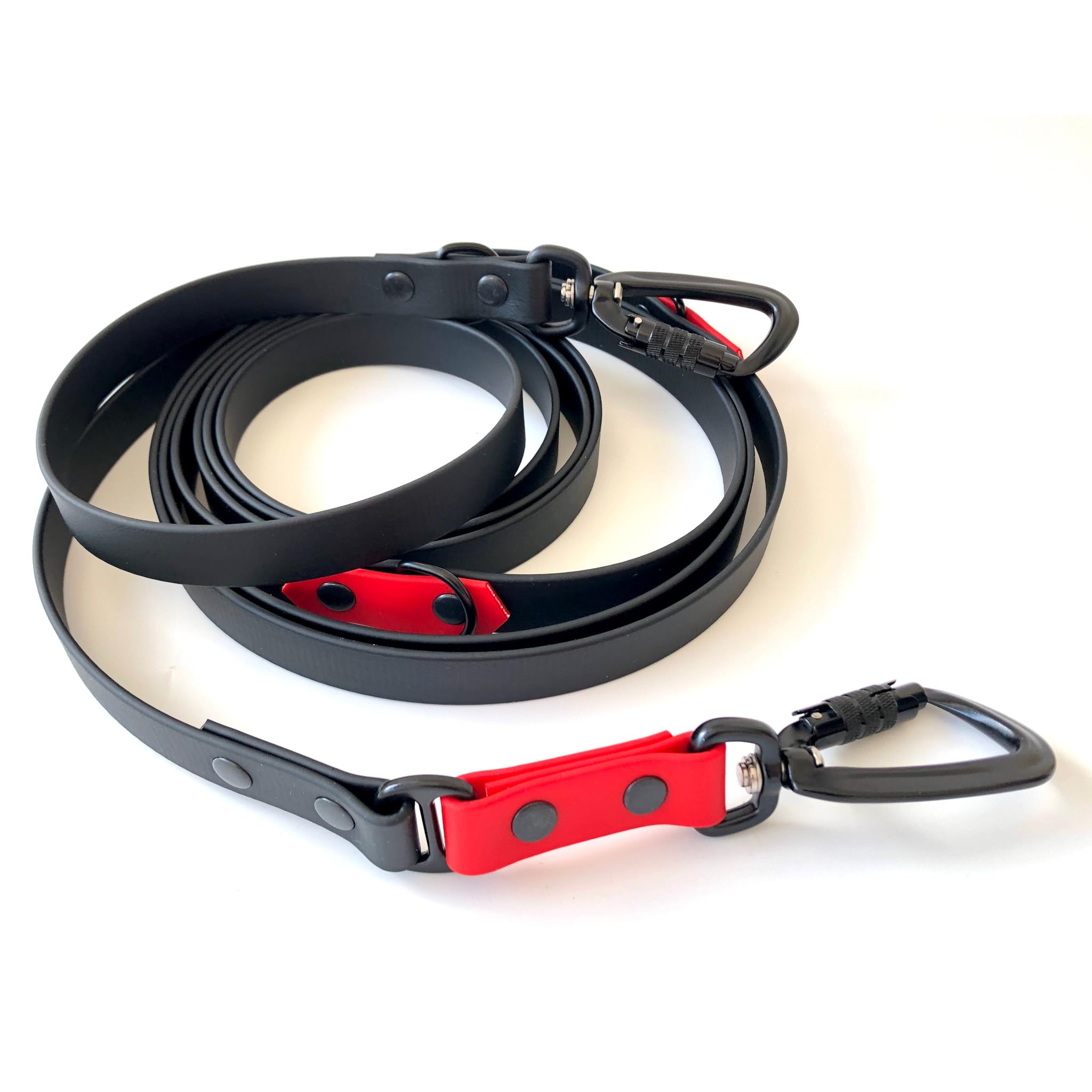 Biothane Hundeleine, 2 cm breit, Zweifarbig, Handsfree
