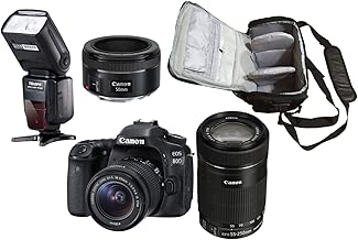80D camera 18-55mm STM 55-250mm STM lens 50mm STM lens KamKorda Pro Camera Bag Speedlite Flash 80D camera 18-55mm STM 55-250mm STM lens 50mm STM lens KamKorda Pro Camera Bag Speedlite Flash