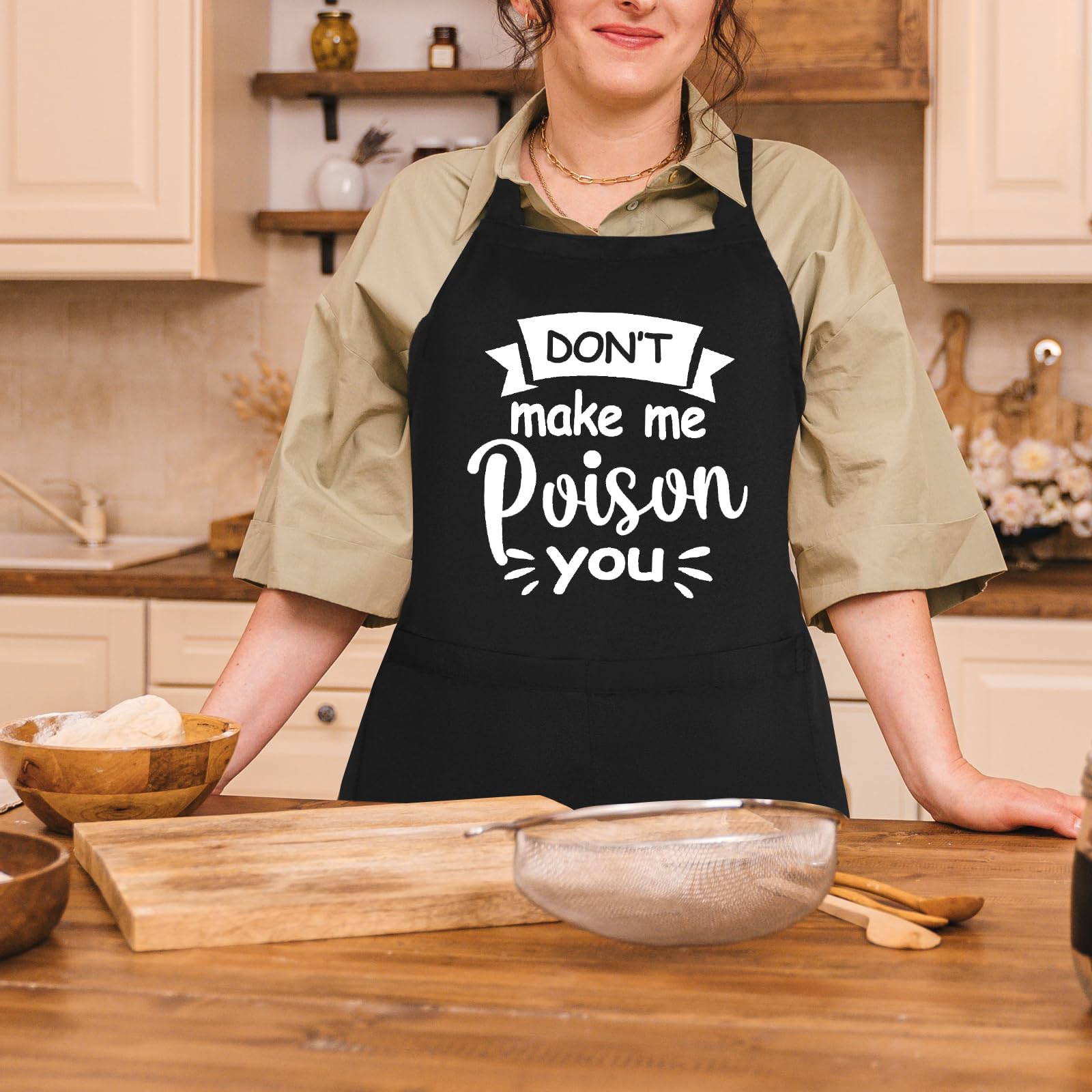 Delantales divertidos para mujer con bolsillos, delantal de cocina, regalo para mamá, esposa, cumpleaños, día de la madre, Navidad