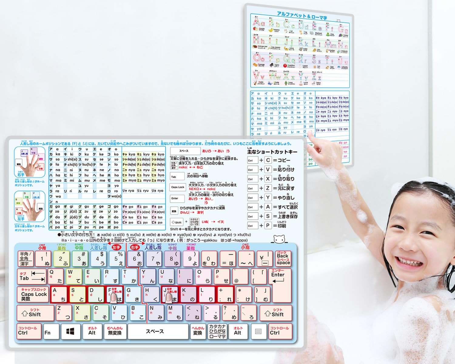 千７２CPUi3 大特価 A4サイズPC　Office、 タイピング練習にどうぞ Amazon.co.jp: キーボード表お風呂ポスター2枚セット（A4サイズ）お