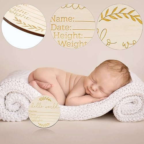 Miniatura 6 de 2 letreros de madera con nombre de Hello World, recuerdo de llegada para regalo de habitación de bebé (3.9 in5.9 in)