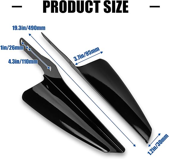 Front Fork Mount Wind Deflectors Windshield for Harley Touring Street Glide Electra Glide Road King CVO FLHR FLHRC FLHRS FLHT FLHX 1995-2023 (Black)