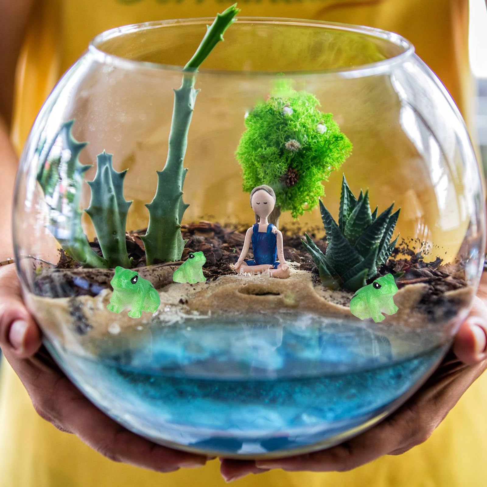 40 Mini Ranas De Resina - 8 Estilos Diferentes - Adorables Figuritas Para Decorar Jardín, Casa De Muñecas, Manualidades Y Cumpleaños