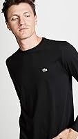 Vista 2 de Lacoste Camiseta de manga larga para hombre Pima de ajuste regular con cuello redondo