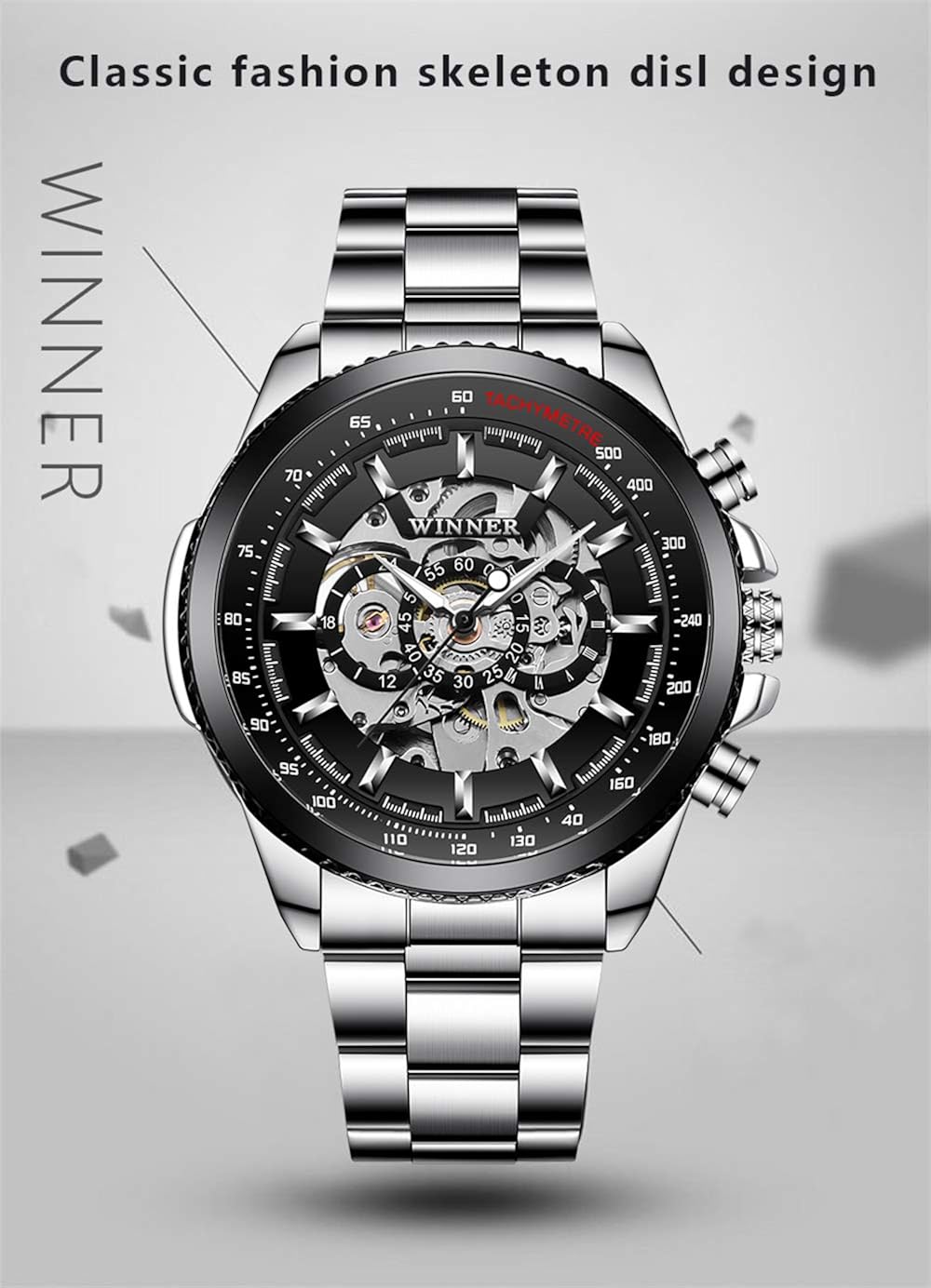 Tiong Business Herrenuhr Automatik Herren Mechanisch Automatikuhr Silber Schwarz Edelstahl Tiong Business Herrenuhr Automatik Herren Mechanisch Automatikuhr Silber Schwarz Edelstahl
