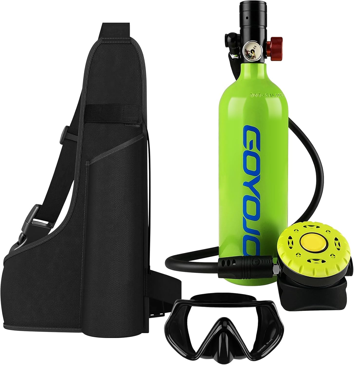 1L Mini Scuba Tank with Mask – DOT Certified Portable Diving Air Tank