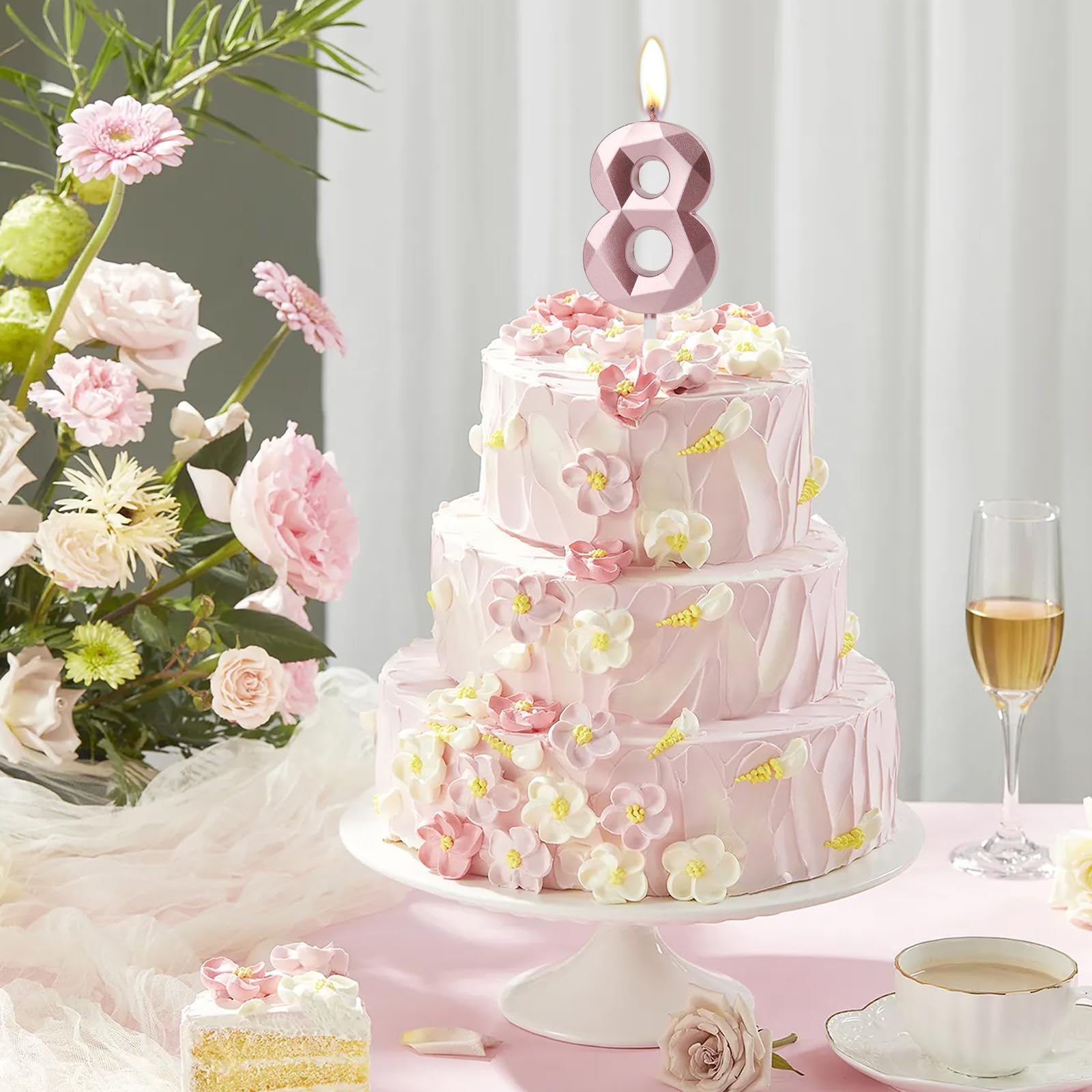 Amazon.co.jp: ナンバー15キャンドル、15歳の誕生日キャンドル、ローズ