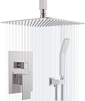 Vista 13 de SunCleanse Sistema de ducha de lluvia de bronce aceitado, juego completo de grifo de ducha con cabezal de ducha de lluvia de 12 pulgadas cuadradas