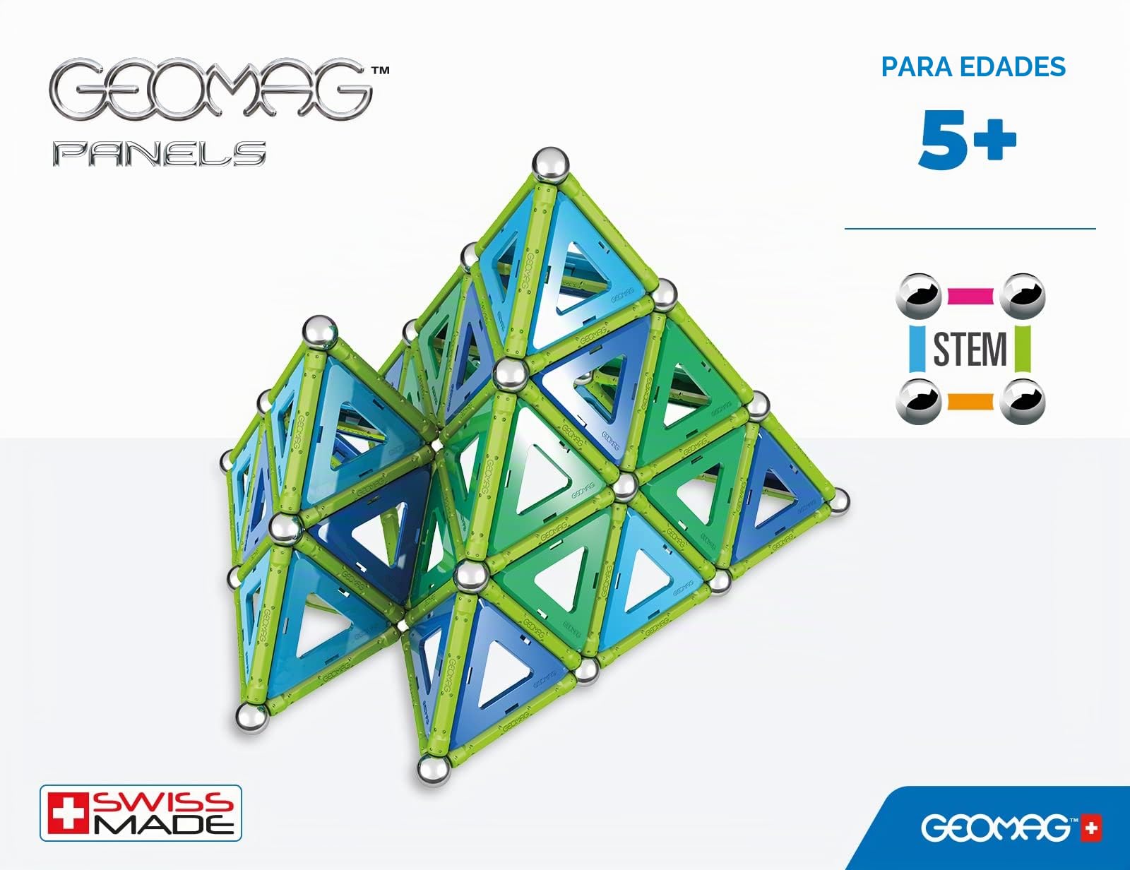 Geomag Classic Panels Juego de Construcción Educativo, 192 Piezas (464), Multicolor