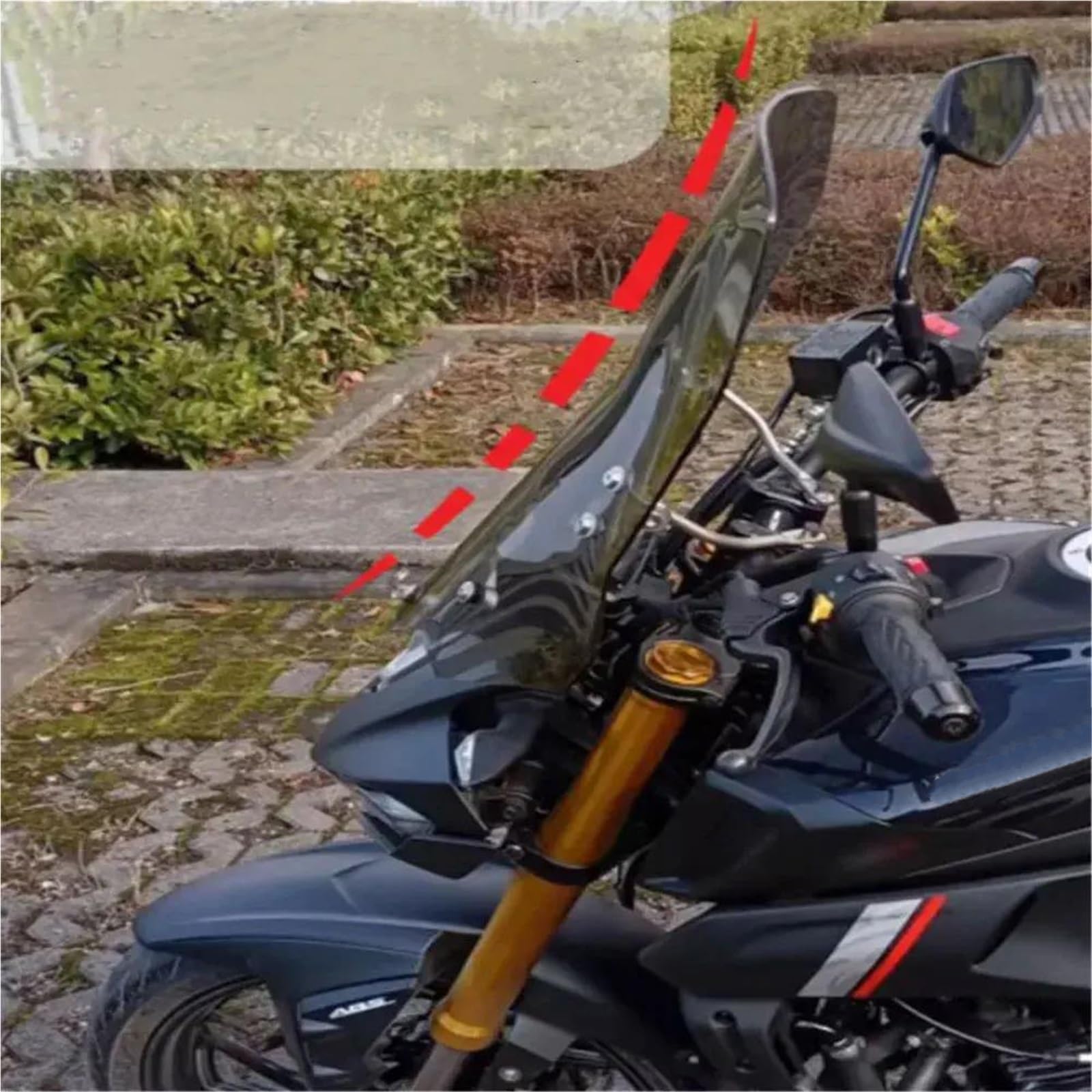 Dla Haojue XCR300 Przedniego Deflektora Przedniej Szyby Motocykla Podwyższone Akcesoria Przedłużenie szyby motocykla(50CM)