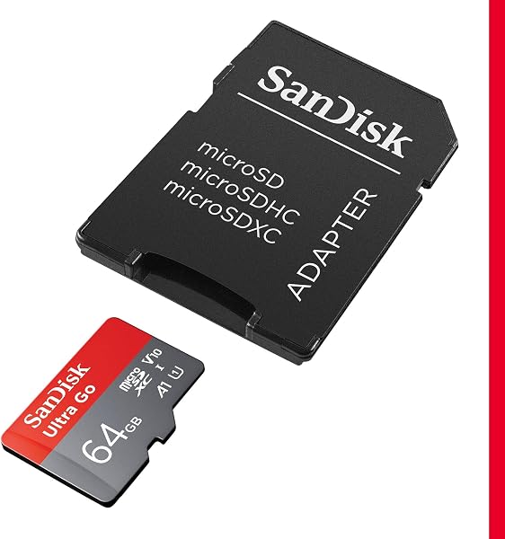 SanDisk 64GB Ultra Go MicroSDXC Card + SD Adapter (for Android Smartphones and Tablets, UHS-I, up to 150MB/s, Full HD Video, - 1