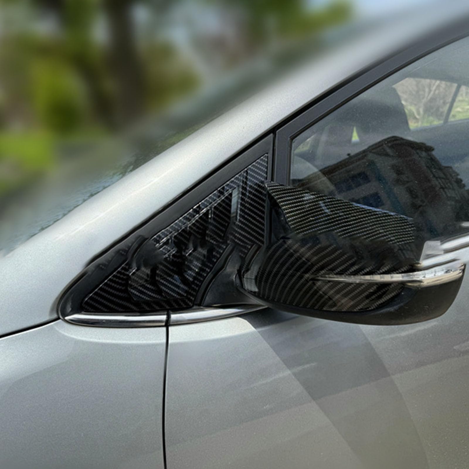 2 sztuki do KIA K3 Front 2013-2018, tylne okiennice do szyb samochodowych, żaluzje boczne, osłony, wykończenia, akcesoria zewnętrzne ABS, B Carbon Fiber Look