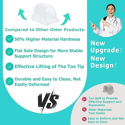 Miniatura 3 de Corrector de punta de martillo, alisadores de punta de martillo para dedos rizados y torcidos, levanta la punta del dedo, alivia los callos de los