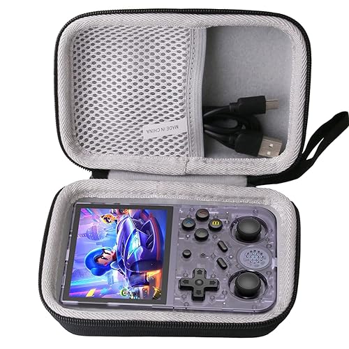 Vista 9 de WAIYUCN Hard EVA Carrying Case Compatible with RG35XX/RGB20S Handheld Game Console Case.