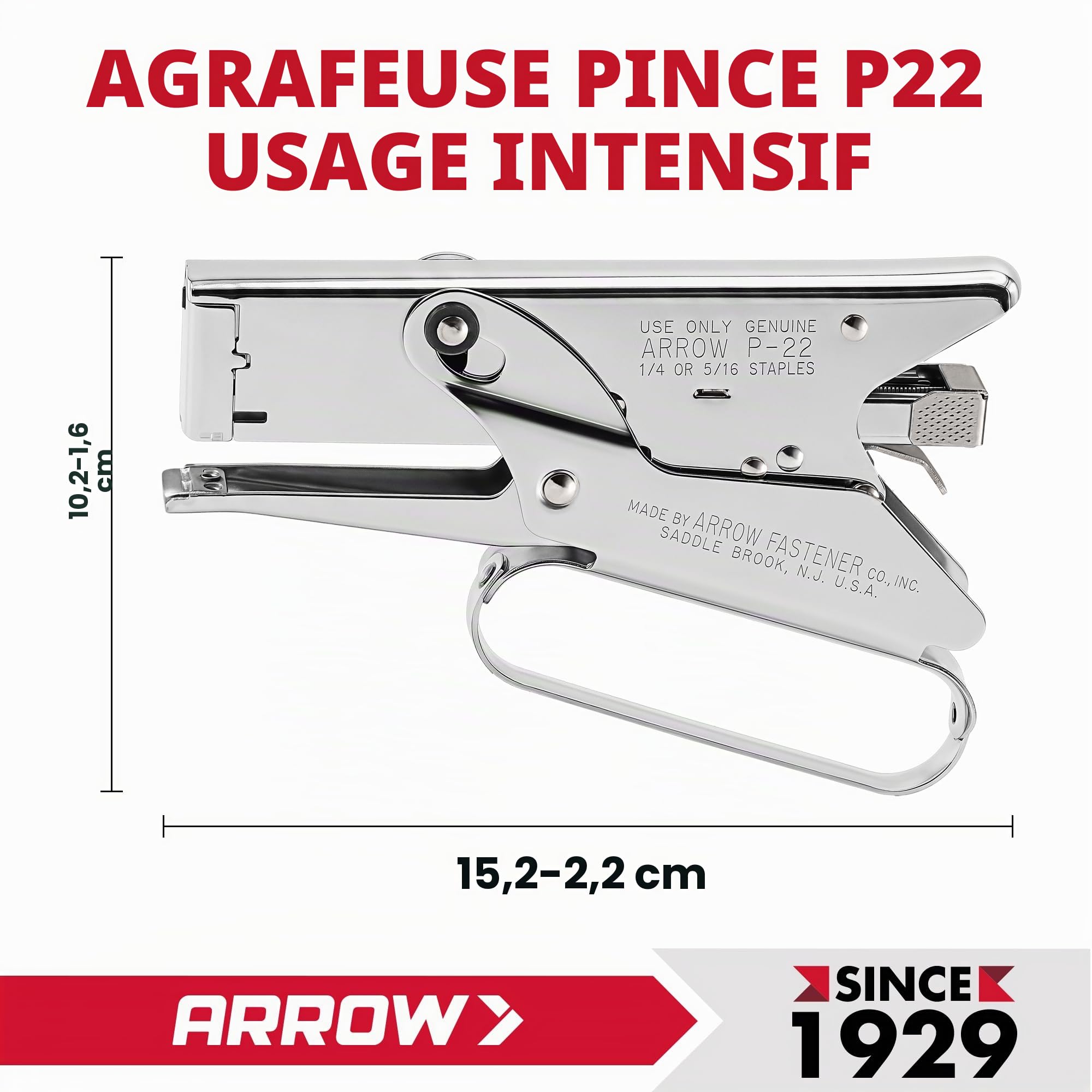 Arrow 030020 P22 Agrafeuse d'emballage