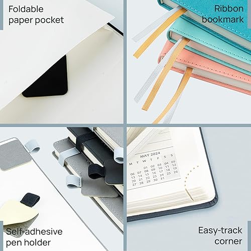 Miniatura 6 de POPRUN Agenda 2026 (mediana 6.5 x 8.5 pulgadas), calendario semanal 2026 (enero de 2026 a diciembre de 2026) con ranuras horarias, libro de citas