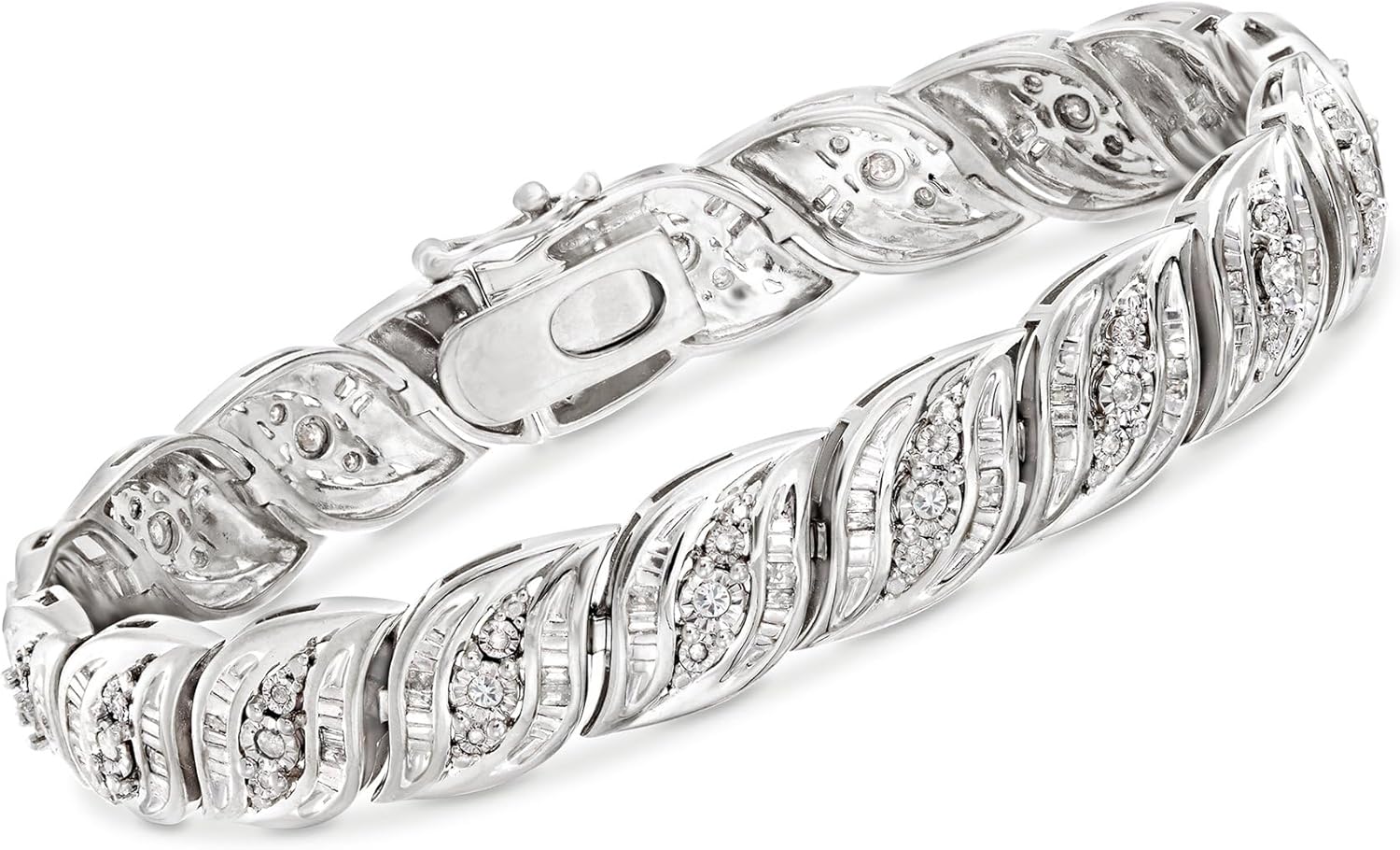 Ross-Simons 1.00 ct. t.w. Diamond Bracelet in Sterling Silver