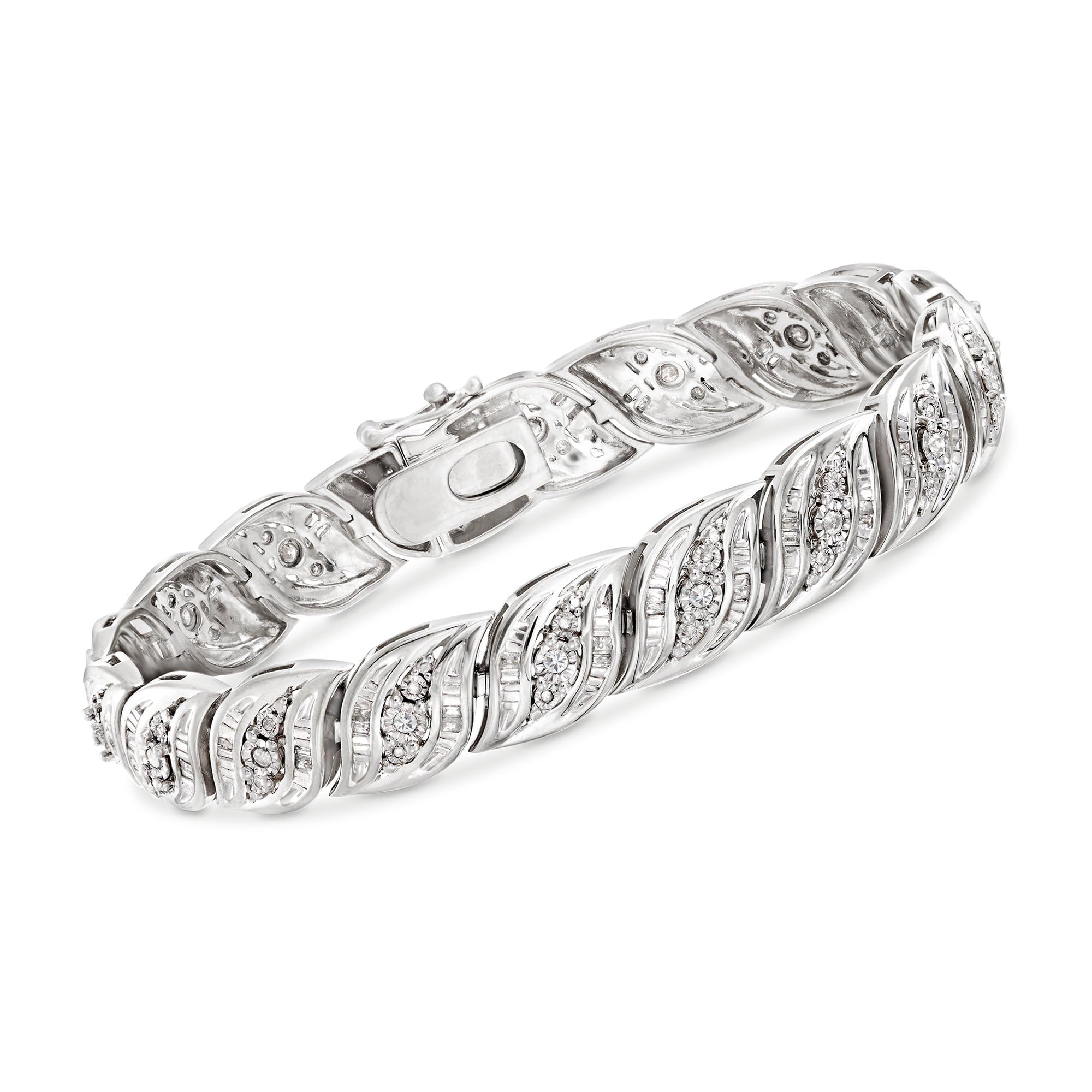Ross-Simons 1.00 ct. t.w. Diamond Bracelet in Sterling Silver