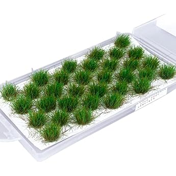 Static Grass Tuft Pack of 32 Plants Model Making Grass Static Grass Tufts Static Grass Tufts Model Making Miniature Decorative Lawn Static Grass Tufts Model Making Grass Decoration for Diorama Miniature